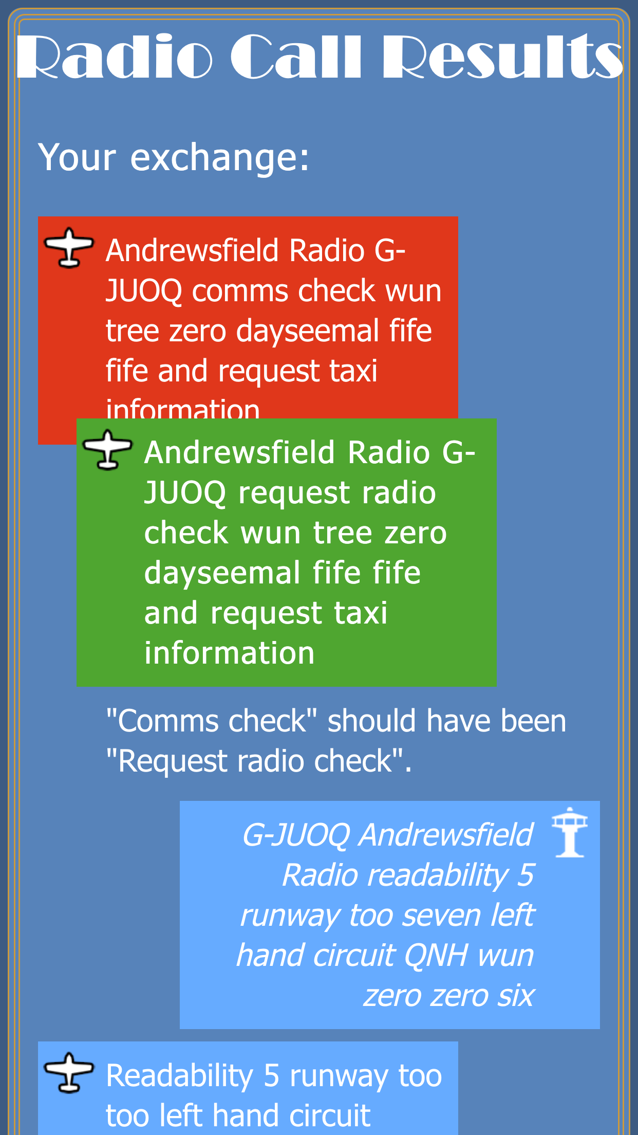 PPL Radio Exam Tutor screenshot 5