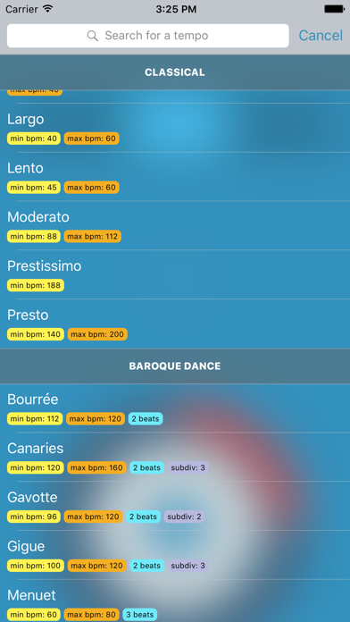 Tactus Metronome iPhone screenshot 2 - Music app