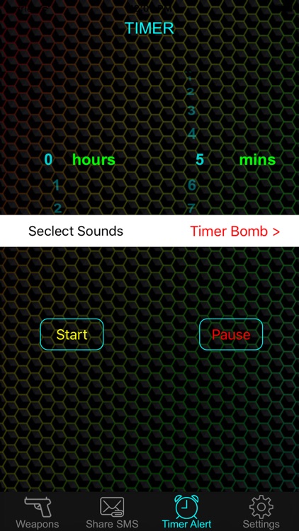 Weapon & Gun Sound Effects Button Free - Share Explosion Sounds via SMS & Timer Alert Plus