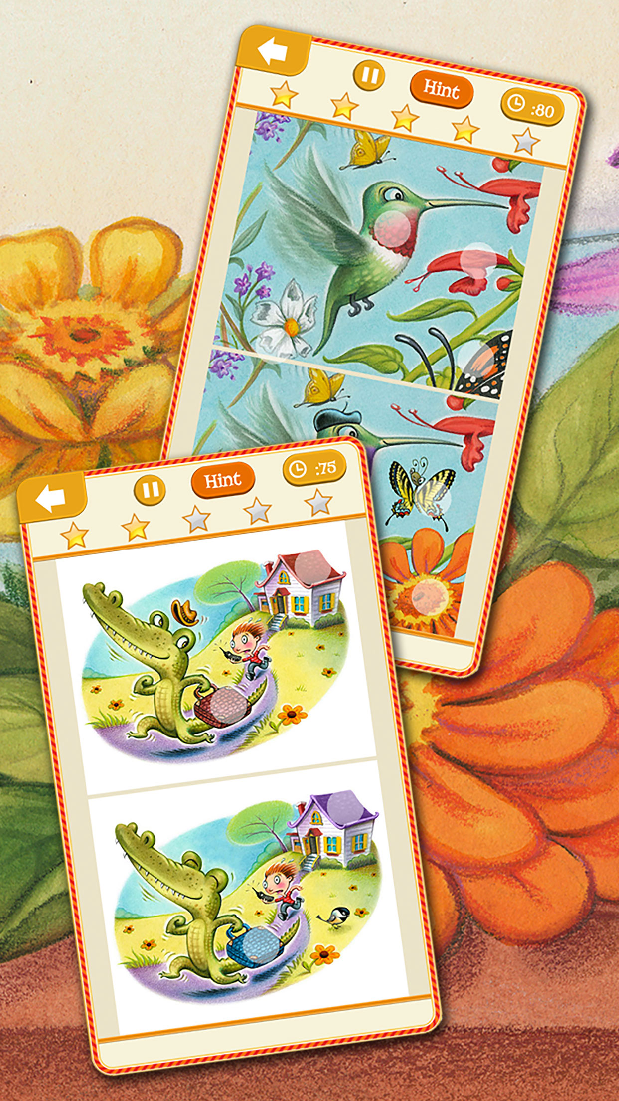 Animal Kingdom Spot the Difference Picture Hunter Puzzle Games for Kids and Family- Search and find differences in each pic! Free Edition screenshot 3