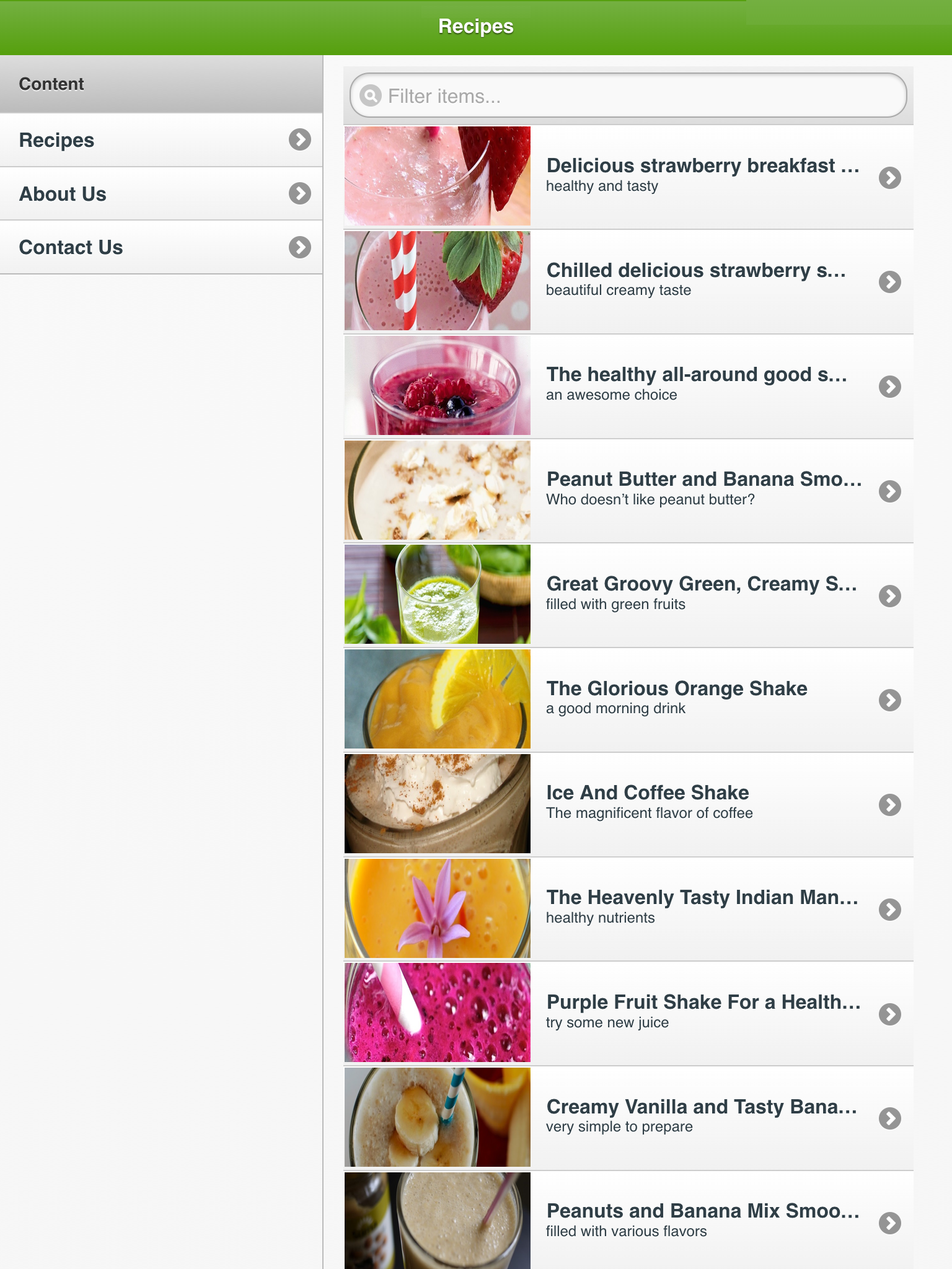 Simple Smoothie Recipes DA screenshot 4