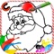 christmas paint colouring page