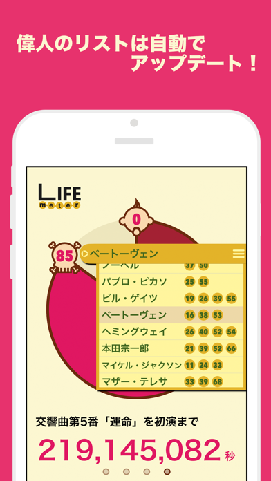 LIFE メーター : 余命はあと何日？何時間？グラフと数値で確認してみよう！のおすすめ画像3