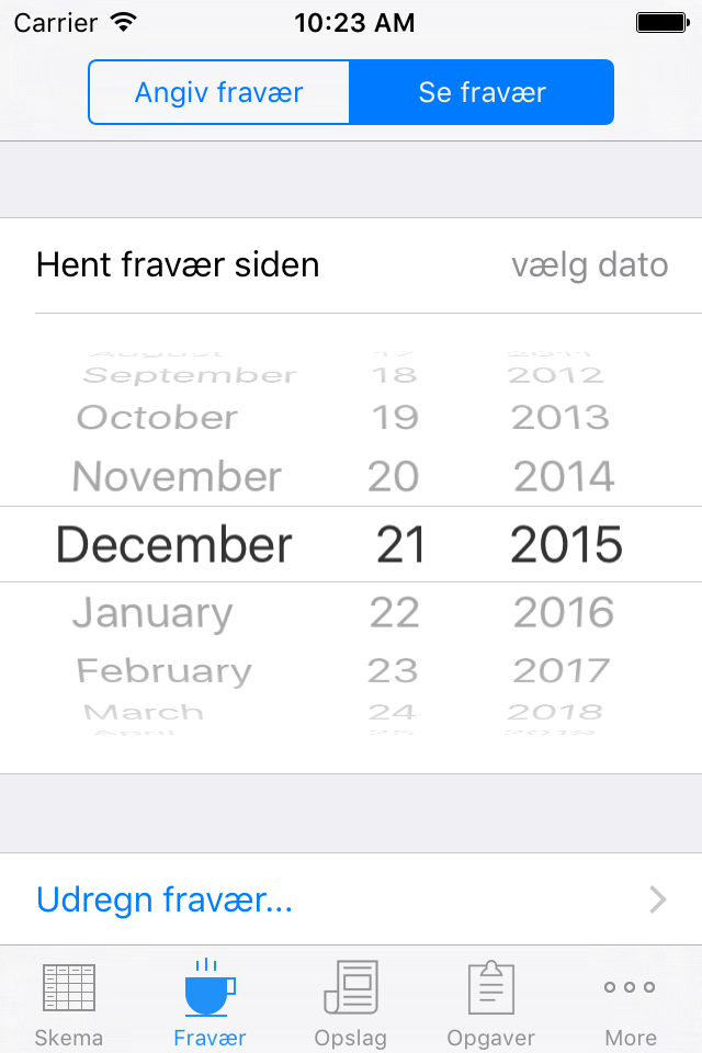 mobilskema til Elevplan