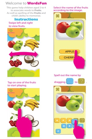 WordsFun - Fruits Words Match screenshot 2