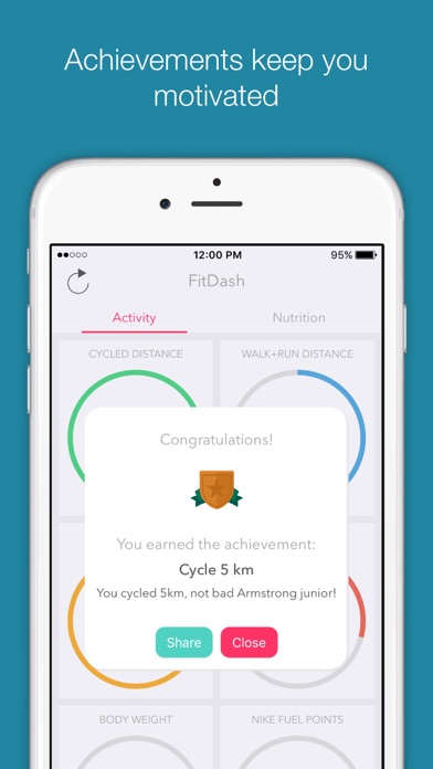 FitDash - Social Calorie, Activity and Nutrition Trackerのおすすめ画像1