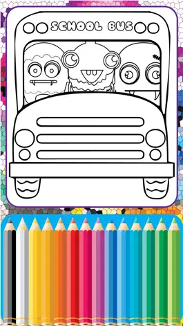 Game screenshot My ABC Cartoon School Bus Coloring Games for Kids apk