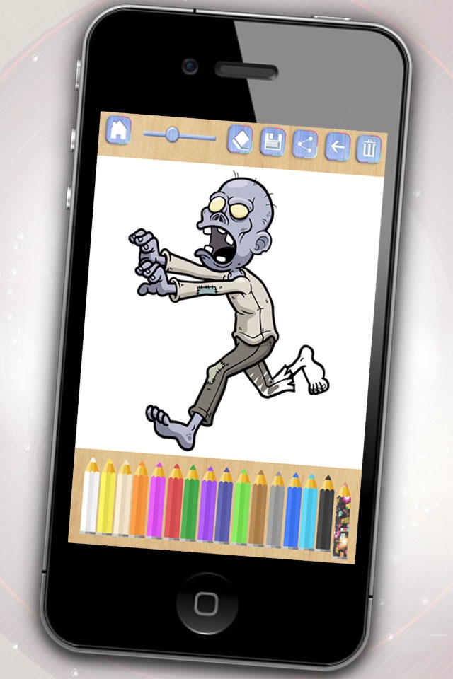 Paint and color zombies - Zombs coloring book for boys and girls screenshot 2