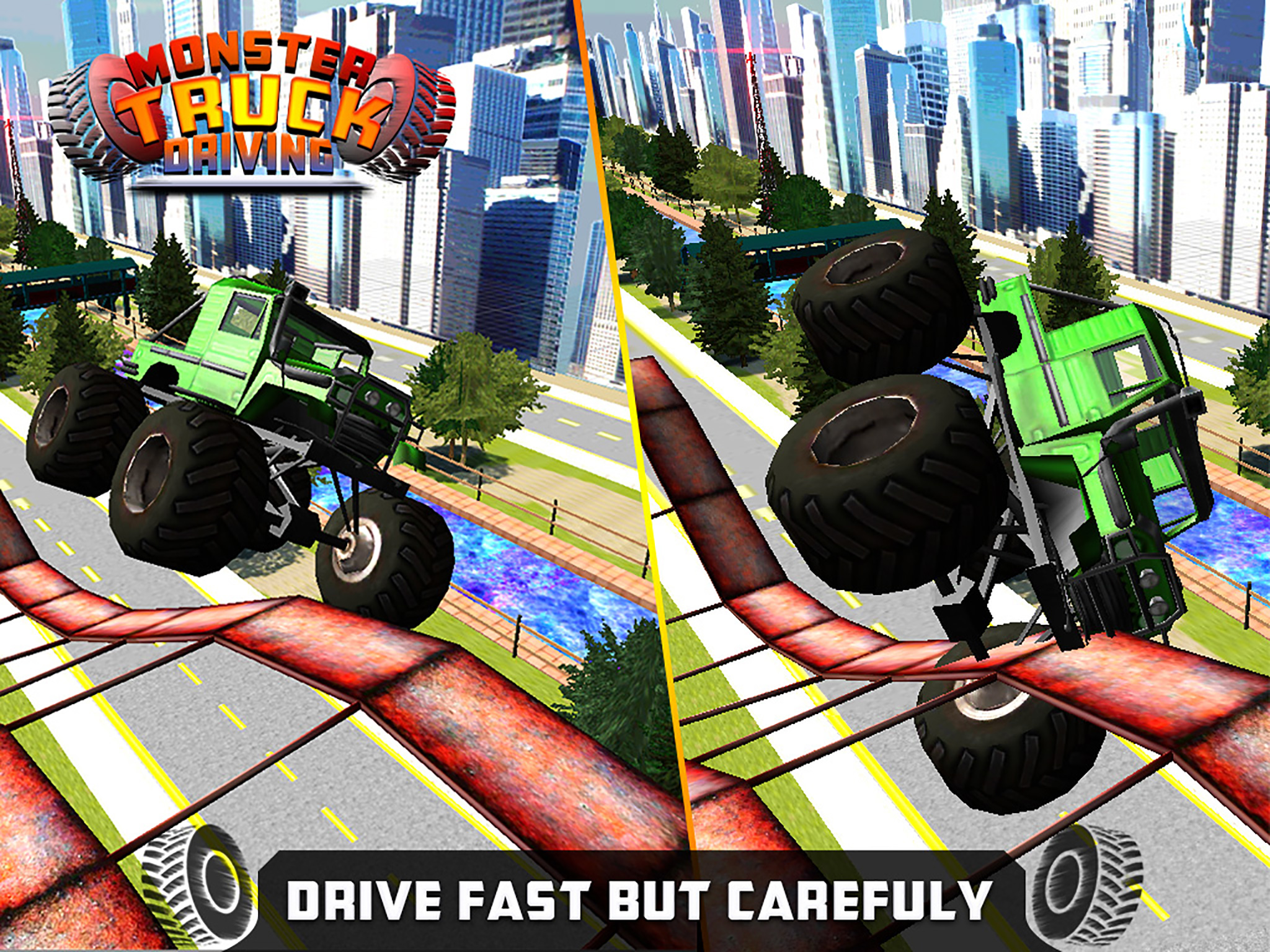 Monster Truck Driving : Extreme Tracks Climb Racing