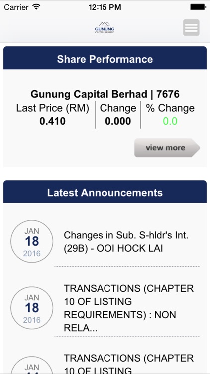 Gunung Investor Relations