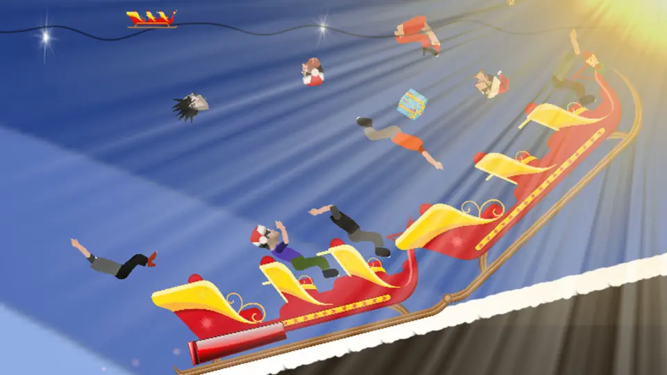 Скриншот Celeb Rush 2 - Bloody Descent With A Celebrity And The Santa Claus Sleigh на iPhone 5