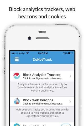 Do Not Track - Block tracking scripts and protect personal data while browsing screenshot 3