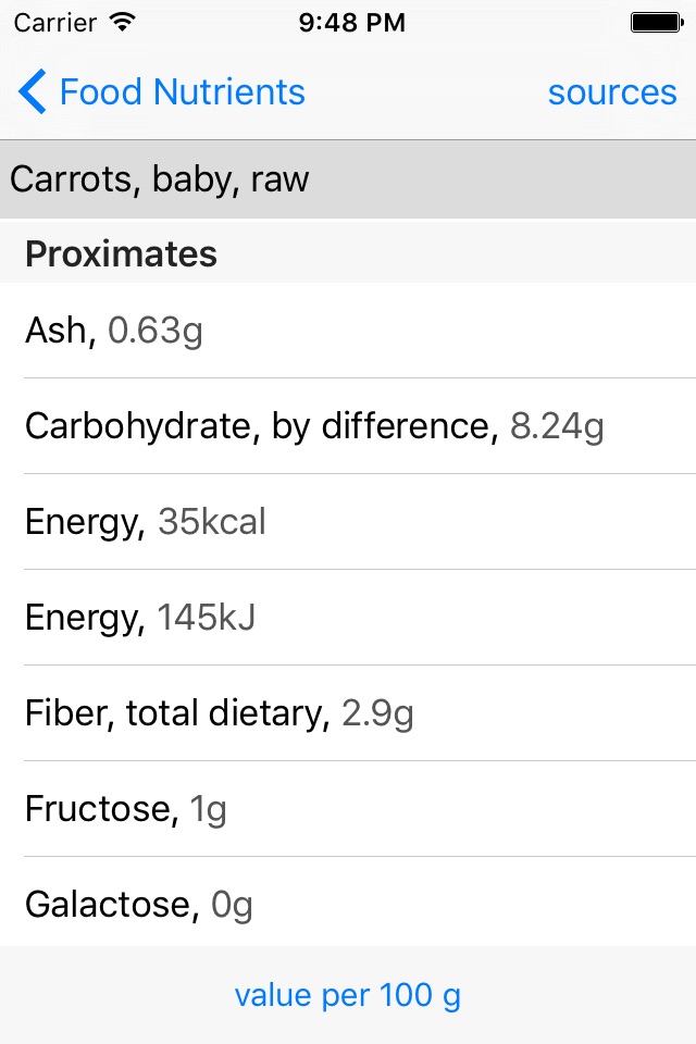 Food Nutrients Finder screenshot 2