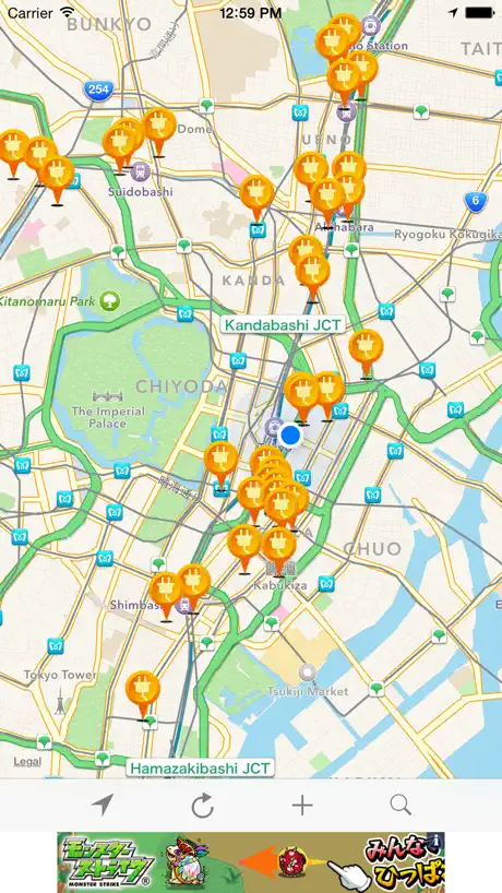 Power outlet & wi-fi location information sharing MAP