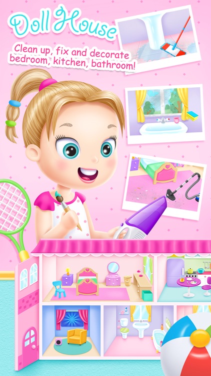 Doll House Cleanup & Decoration - Bedroom, Kitchen & Bath Designer screenshot-0