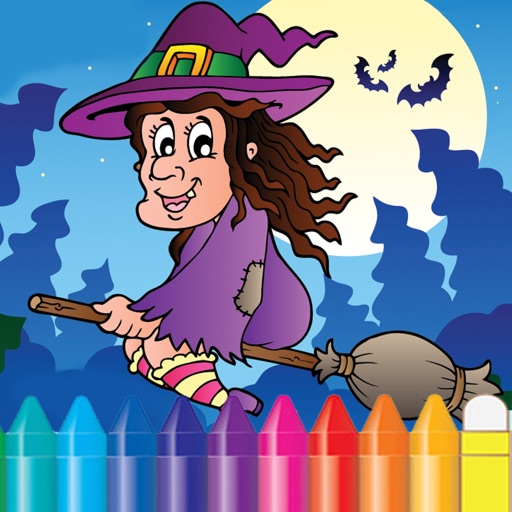 Halloween & Witch Coloring Book - Drawing Ghost for kids Icon