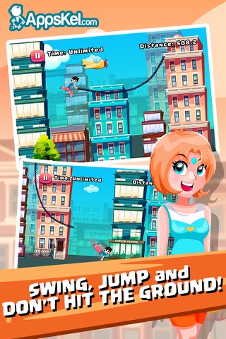 Bubble and Steven's Rope Swing Story – Gravity Fly Games for Pro screenshot 3