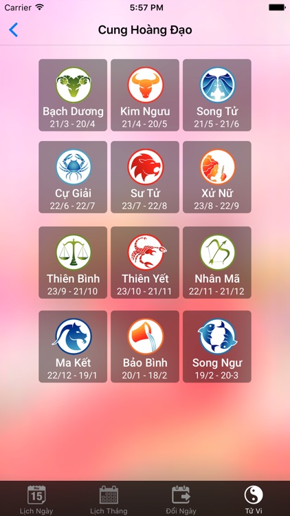 Lịch Tử Vi 2016 - Lịch Vạn Niên xem thông tin ngày, giờ hoàng đạo, tiết khí, xuất hành