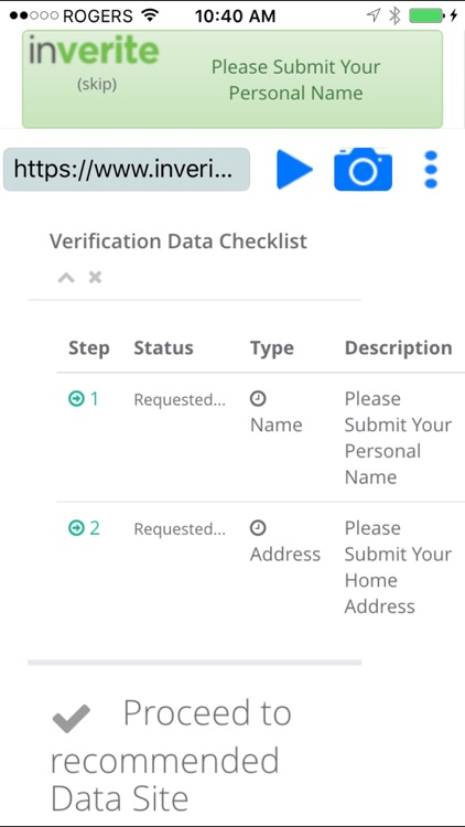 Inverite Verification
