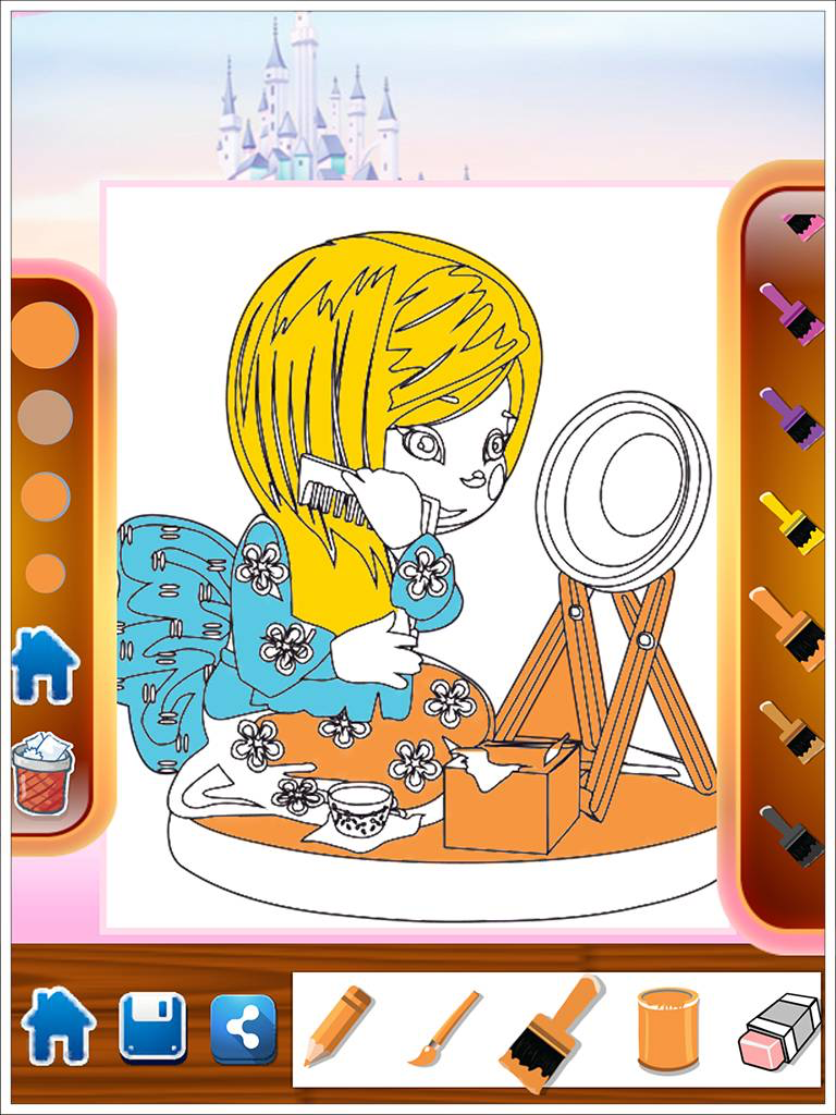 princess kids coloring book inspiration logo page screenshot 9