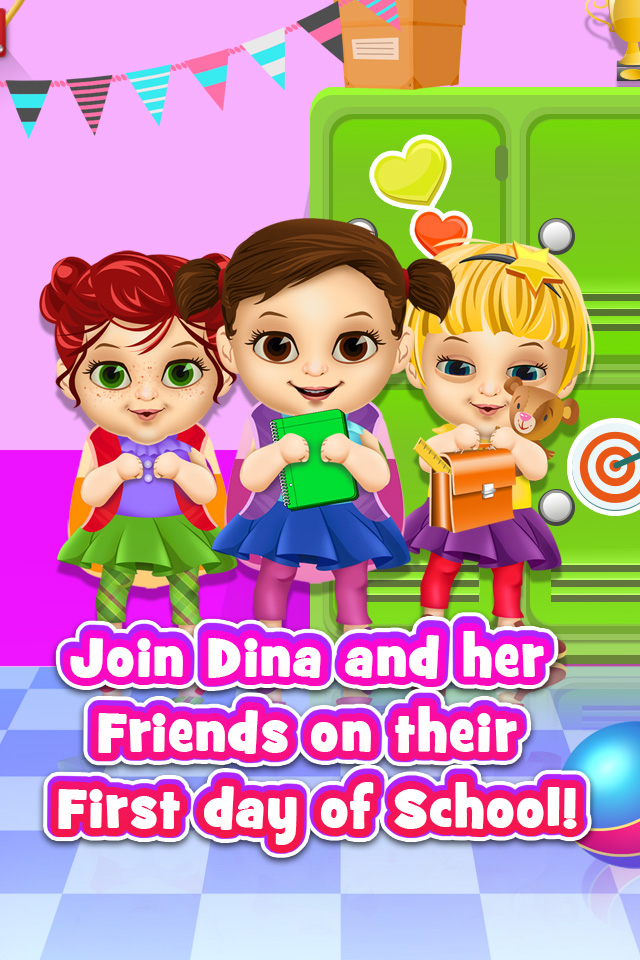 First Day of School - Baby Salon Make Up Story and Makeover Spa Kids Games