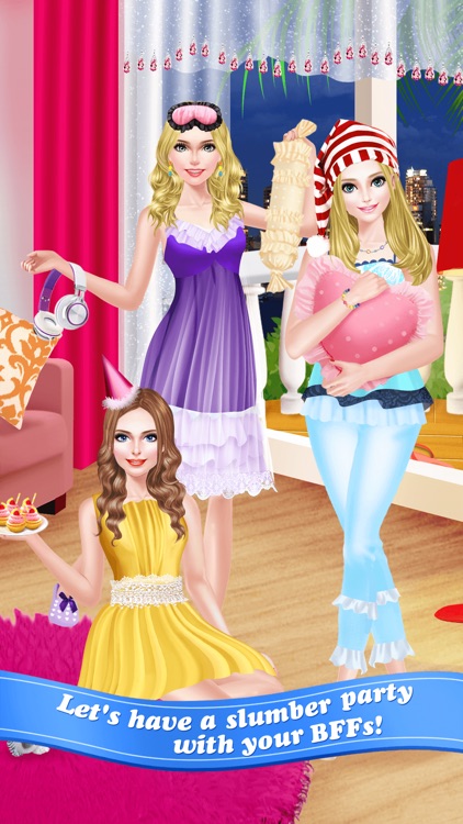 Slumber PJ Salon - Sleepover Party with Girls Spa, Makeup & Makeover Game