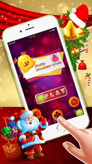 How to cancel & delete Fluffy Monster match 3 : - A super fun matching game of mighty monsters for Christmas ! from iphone & ipad 1