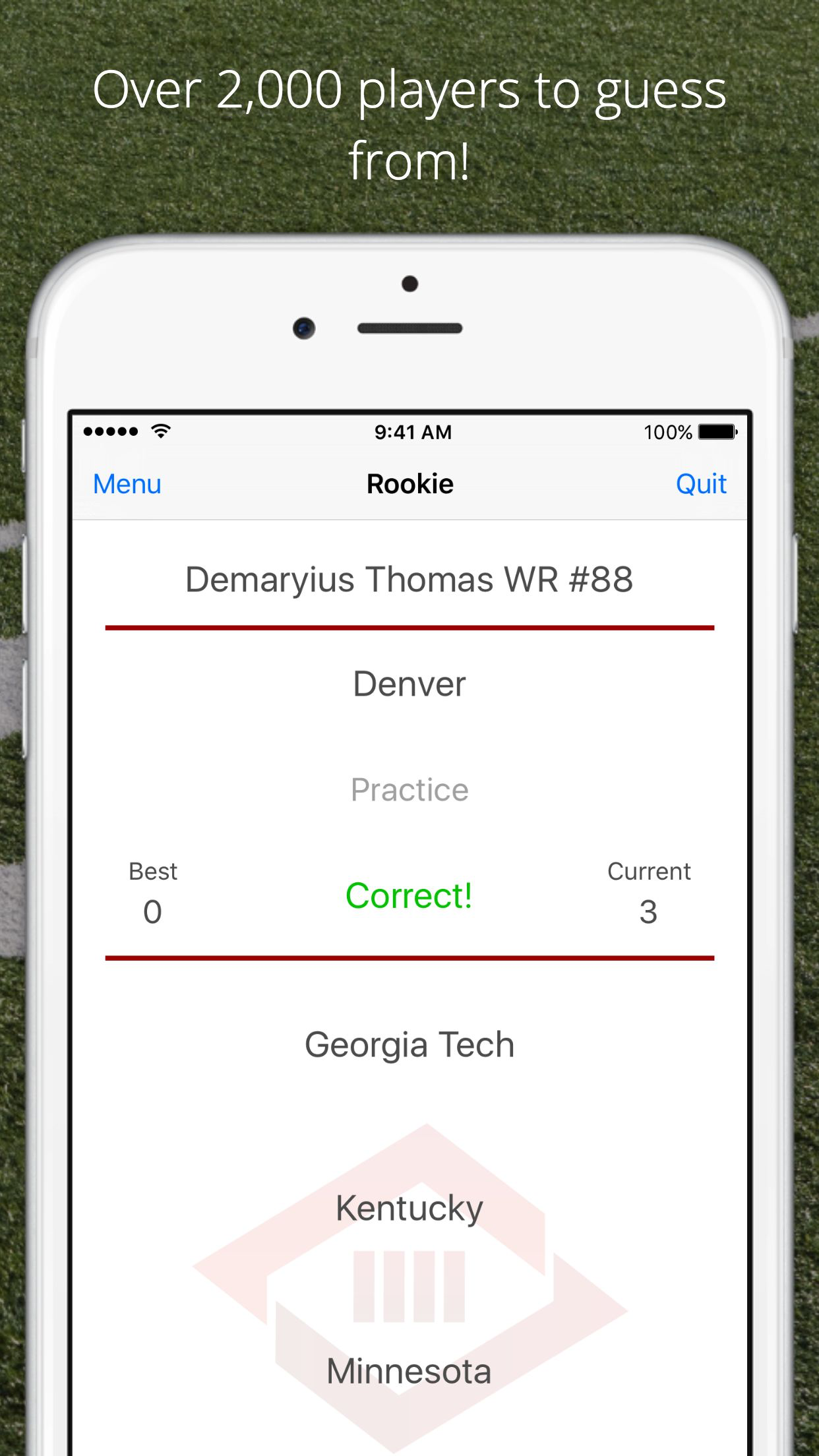 Football College Trivia screenshot 4