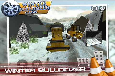3D Winter Bulldozer Park Games screenshot 3