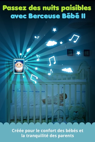 Baby songs 2 : bed time companion with lullabies,white noises and night light screenshot 2