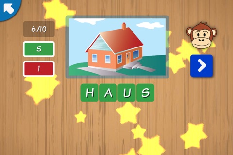 Spelling with Chimpy German Free - Reading and writing words screenshot 2