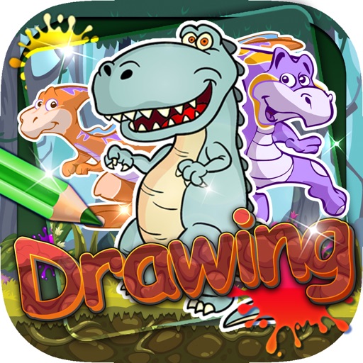 Drawing Desk Dinosaurus : Draw and Paint  Coloring Books Edition Free