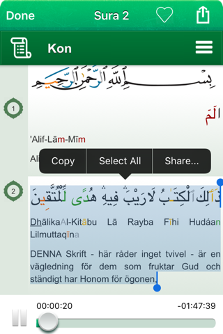Quran Audio mp3 Pro in Swedish screenshot 3
