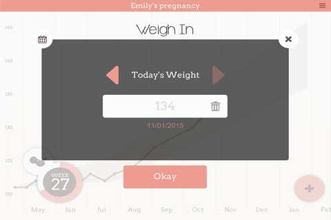 Pregnancy Weight Tracker Pro screenshot 2
