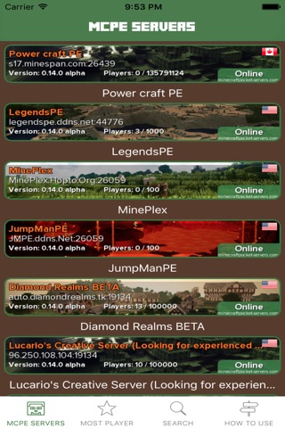 Best Servers for Minecraft PE (Multiplayer Servers for Pocket Edition) screenshot 2