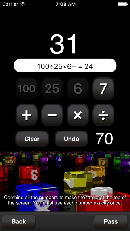 Conundra Math: a brain training number game for iPhone and iPad screenshot 1