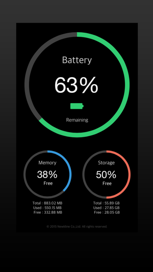 ‎iState - Glance at Battery,Memory,Storage Information Screenshot
