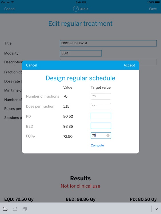 Radiobiological Dose Calculator from Elekta screenshot-3
