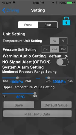 SAIC TPMS screenshot 2