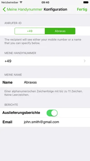 Screenshot von Gruppen-SMS auf dem iPhone 4