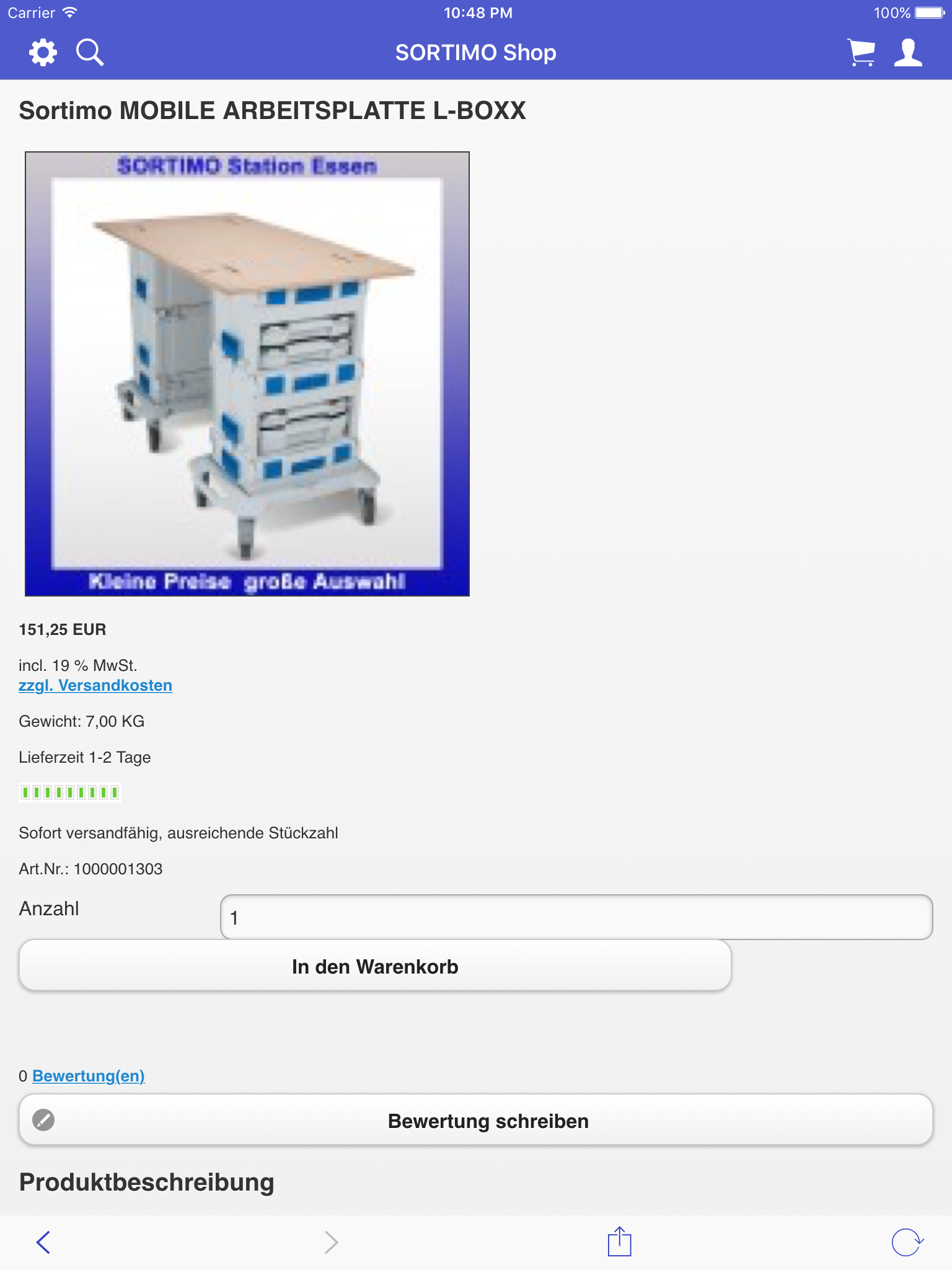 SORTIMO Onlineshop