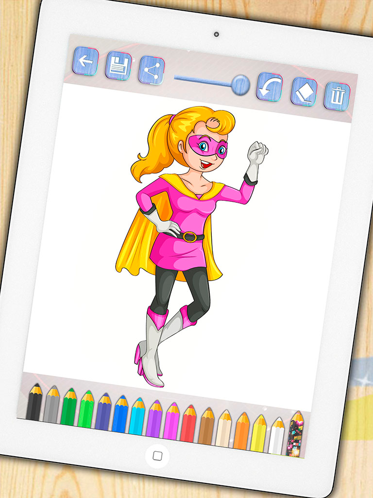 Superheroes coloring book. Paint heroes and heroines who save the world screenshot 7