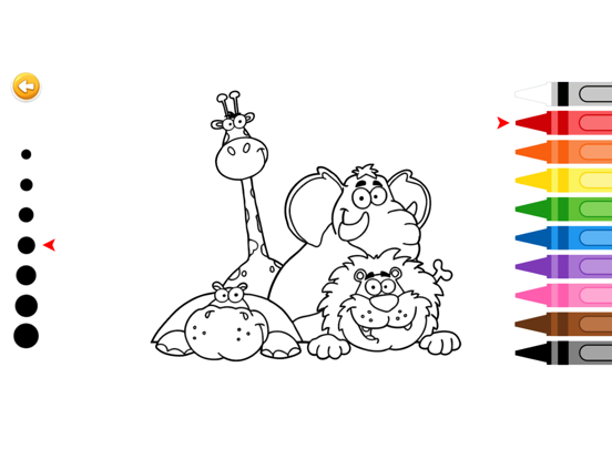 Printable Animal Coloring Worksheets for Pre K & Kindergarten iPad screenshot