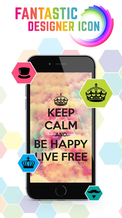 Keep Calm And Carry On Wallpapers & Posters Creator with Funny Icons & Logos