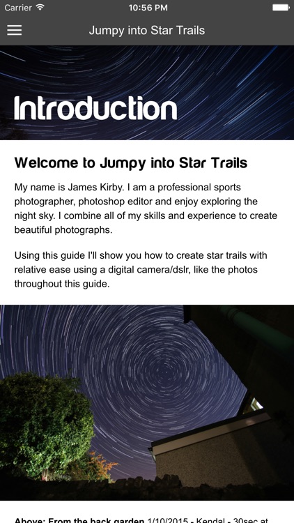 Jumpy into Star Trails