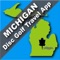 The Michigan Disc Golf Travel App is a FREE smart phone map app to help traveling disc golfers find courses where they're vacationing in the state of Michigan