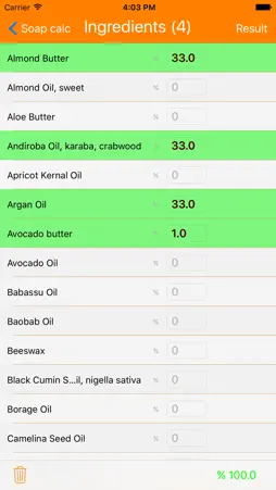 Soap calculator PRO screenshot 2