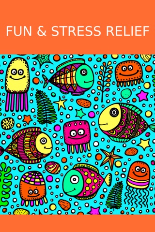 Doodle Coloring Book for Adults: Free Fun Adult Coloring Pages - Relaxation Anxiety Stress Relief Color Therapy Games screenshot 4