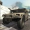 Rally, racing your dream sports cars, military jeep humvee car on fantastic snowy environment