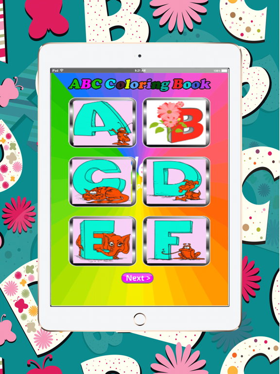 abc art pad:Learn to painting and drawing coloring pages printable for kids free iPad screenshot